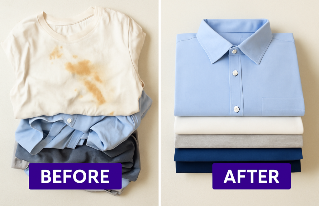 laundry service after and before image